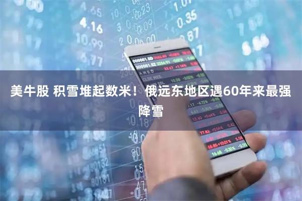 美牛股 积雪堆起数米！俄远东地区遇60年来最强降雪